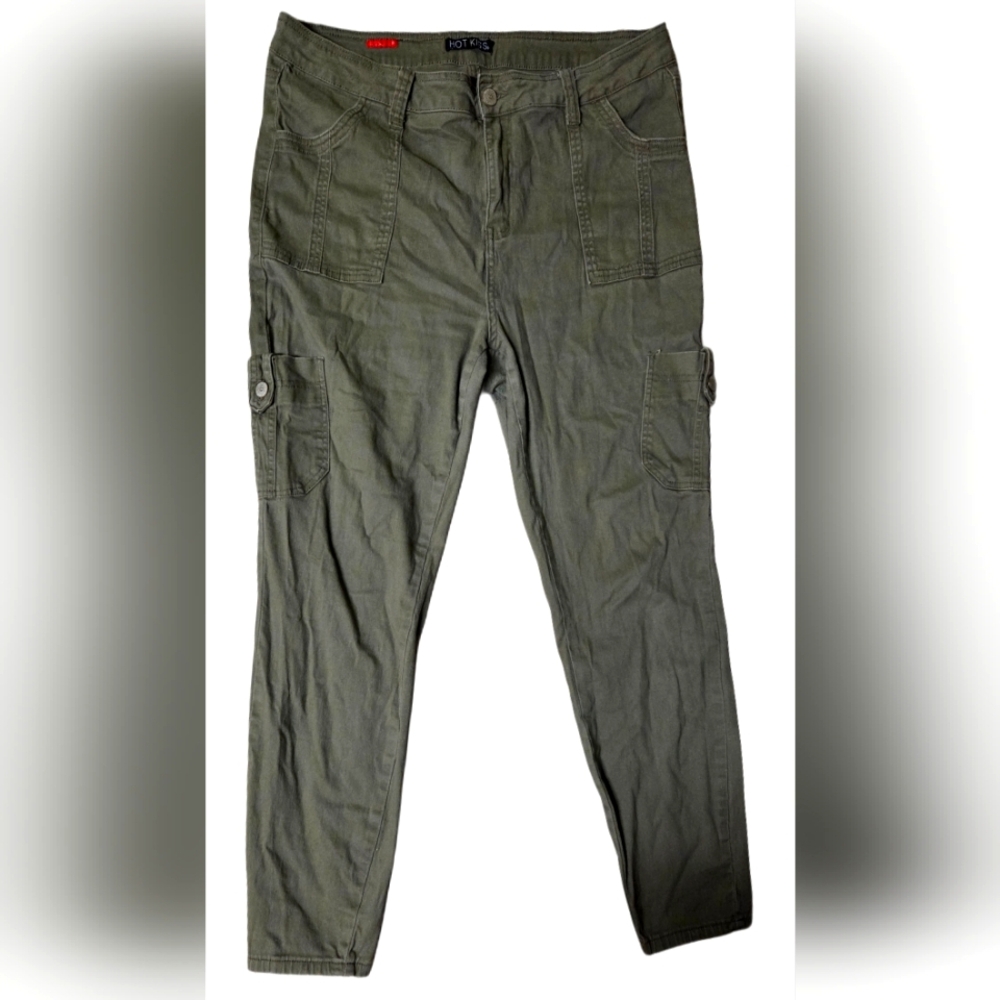 W18 Olive Cargo Skinny Pants